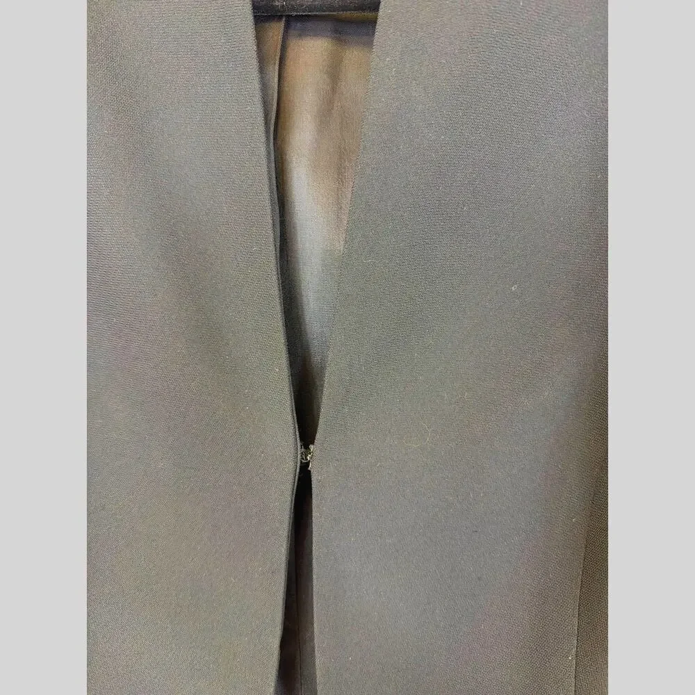 Andrea Polizzi Black Long Sleeve Hook and Eye Closure Short Jacket Blazer L
